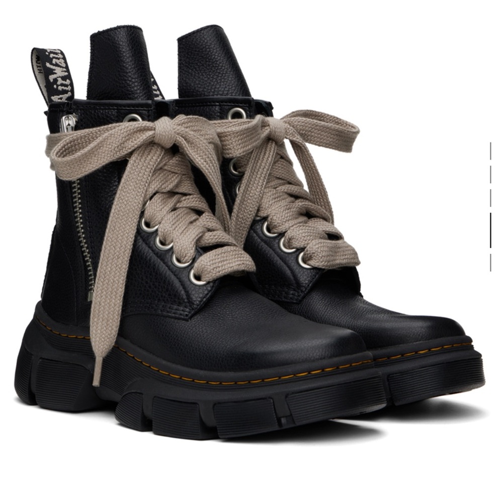 Rick Owens for Doc Martin edition 1460 Combat  Boots with jumbo laces